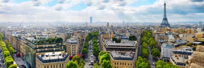 Sonniges Panorama von Paris