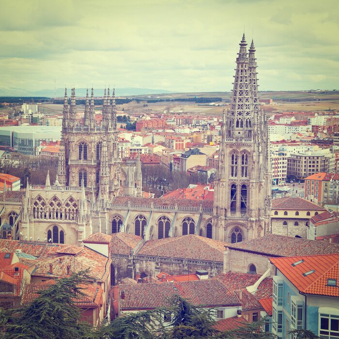 Fototapete Spanische Stadt am Sommertag