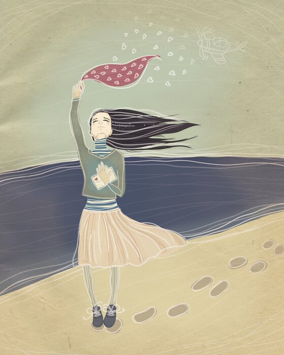 Fototapete Spaziergang am Fluss