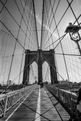 Fototapete Spaziergang auf Brooklyn Bridge
