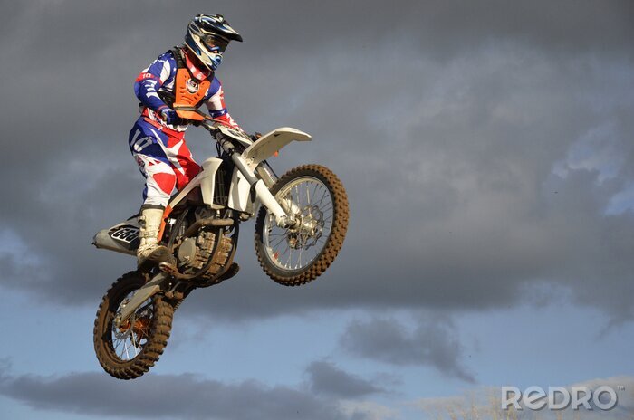 Fototapete Spektakuläre Motorradfahrt