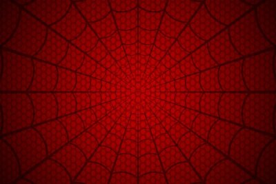Fototapete Spinnennetz auf rotem Grund