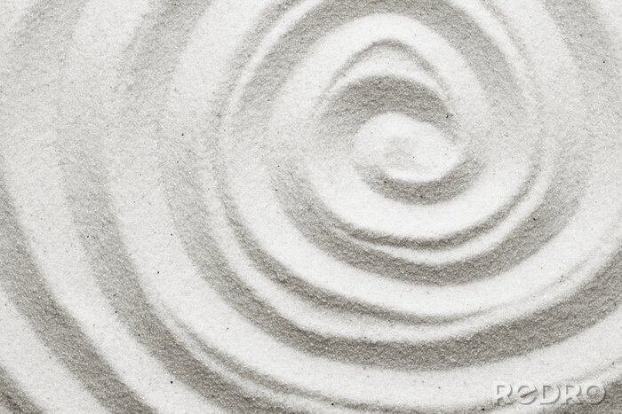 Fototapete Spirale auf weißem Sand