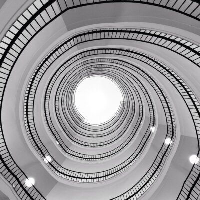 Fototapete Spirale aus Treppen