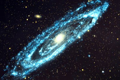Fototapete Spiralgalaxie auf dunklem Hintergrund