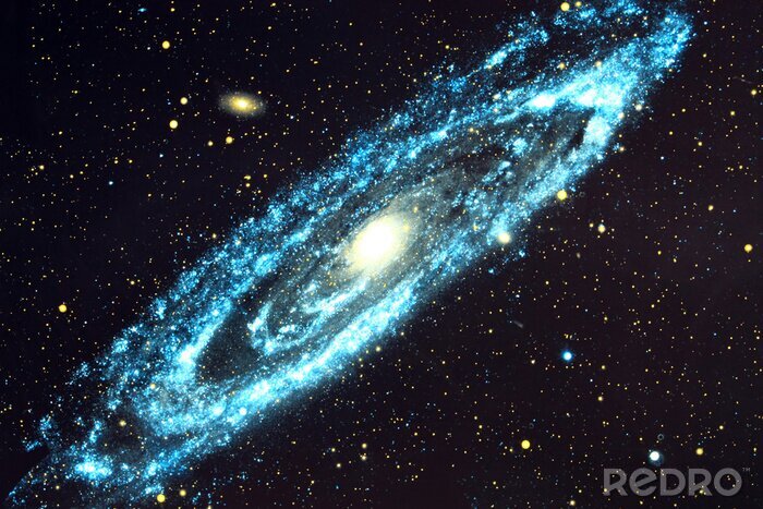 Fototapete Spiralgalaxie auf dunklem Hintergrund