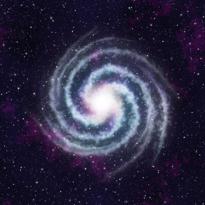 Fototapete Spiralgalaxie in Kosmos
