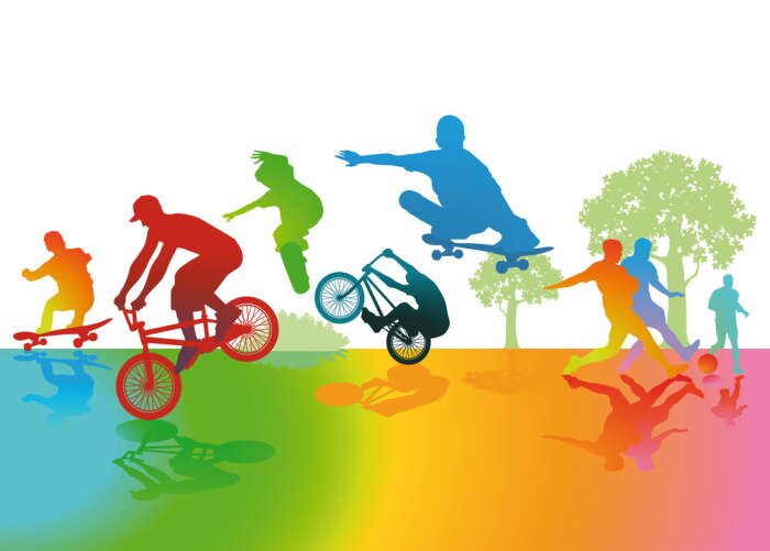 Fototapete Sport im Park