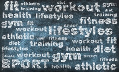 Fototapete Sport-Schriftzug