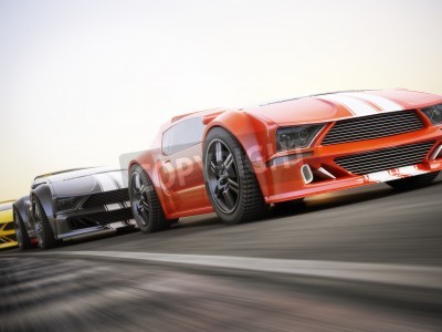 Fototapete Sportwagenrennen