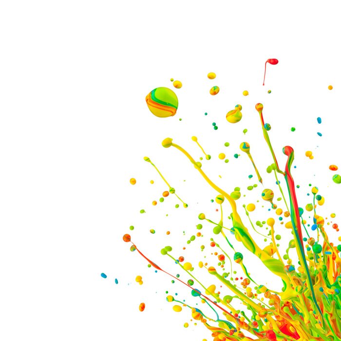 Fototapete Spritzende Farben