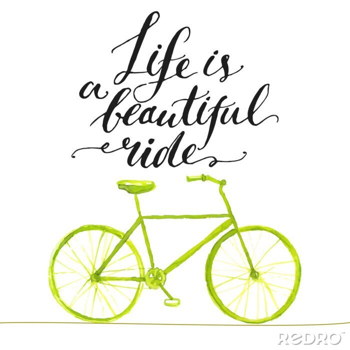 Fototapete Spruch über das Leben