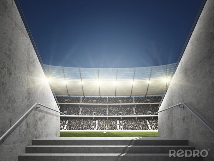 Fototapete Stadion-Korridor 3D