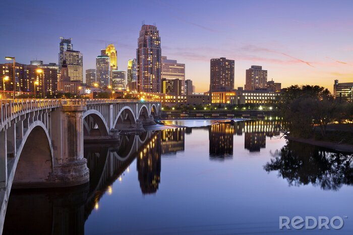 Fototapete Stadt Minneapolis in Nordamerika