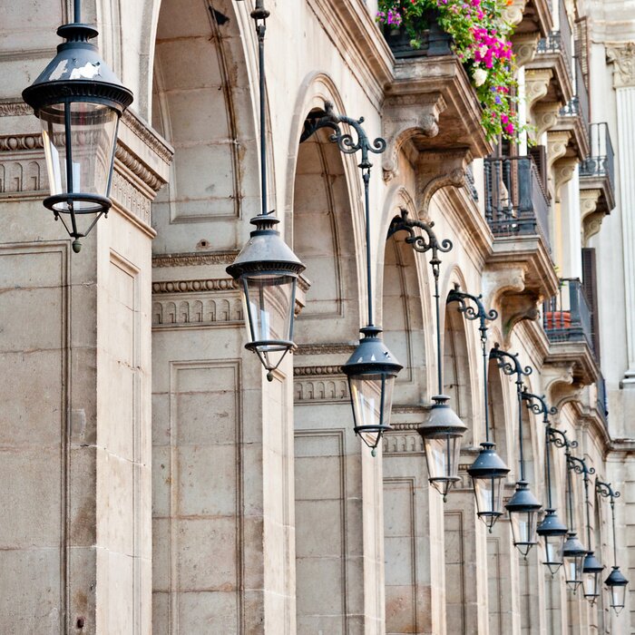 Fototapete Stadtlaternen in Barcelona