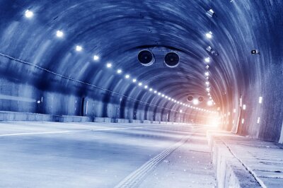 Fototapete Stadtnaher Tunnel aus Beton