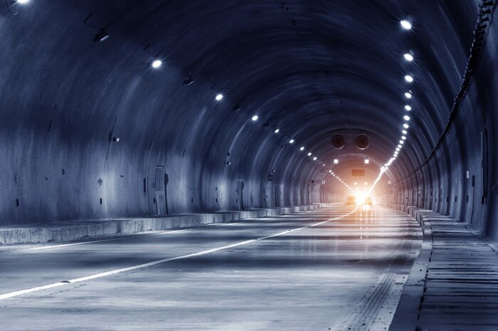 Fototapete Stadttunnel mit Licht