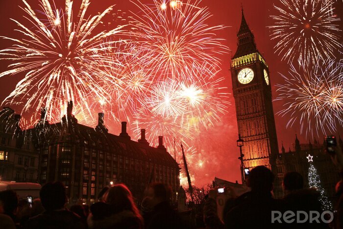 Fototapete Städte in Europa Feuerwerk in London