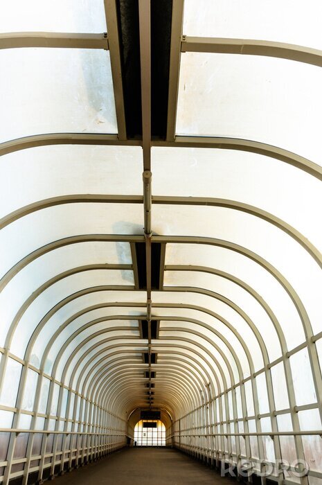 Fototapete Städtischer beleuchteter Tunnel