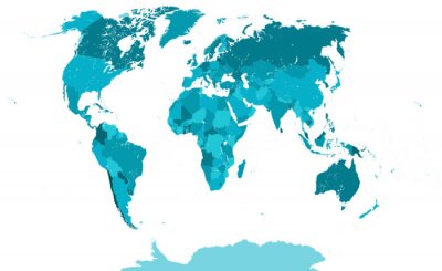 Fototapete Stahlblaues Muster mit Weltkarte