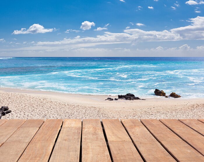 Fototapete Steg am tropischen Ozean