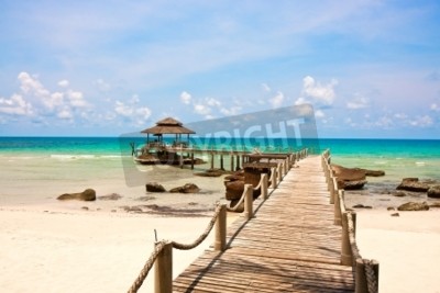Fototapete Steg auf thailändischem Strand