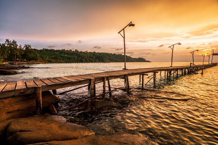 Fototapete Steg im exotischen Land