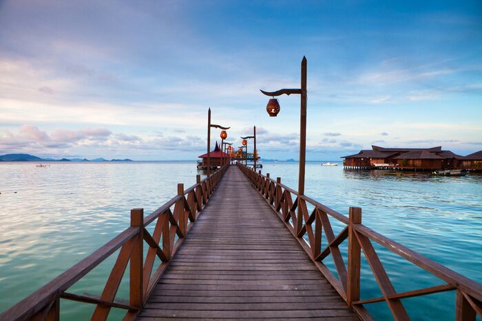 Fototapete Steg ins Meer