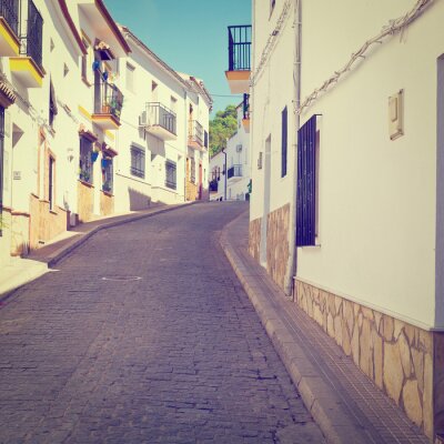 Fototapete Steile Straße in Spanien