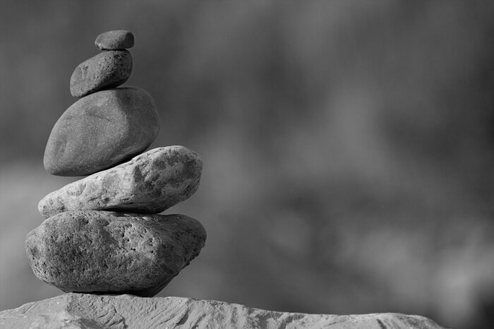 Fototapete Steine 3D in Grau