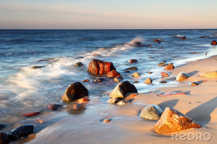 Fototapete Steine am Meeresufer