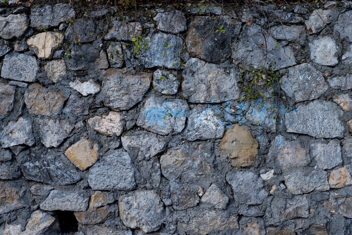 Fototapete Steine an der Wand