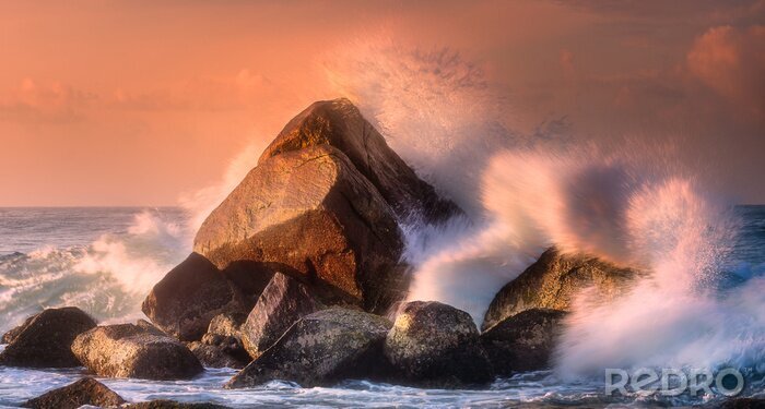 Fototapete Steine im Meerwasser