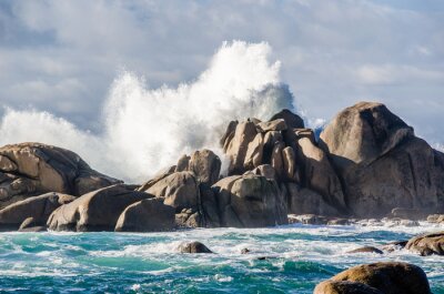 Fototapete Steine Meer und Wellen
