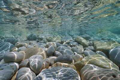 Steine unter Wasser 3D