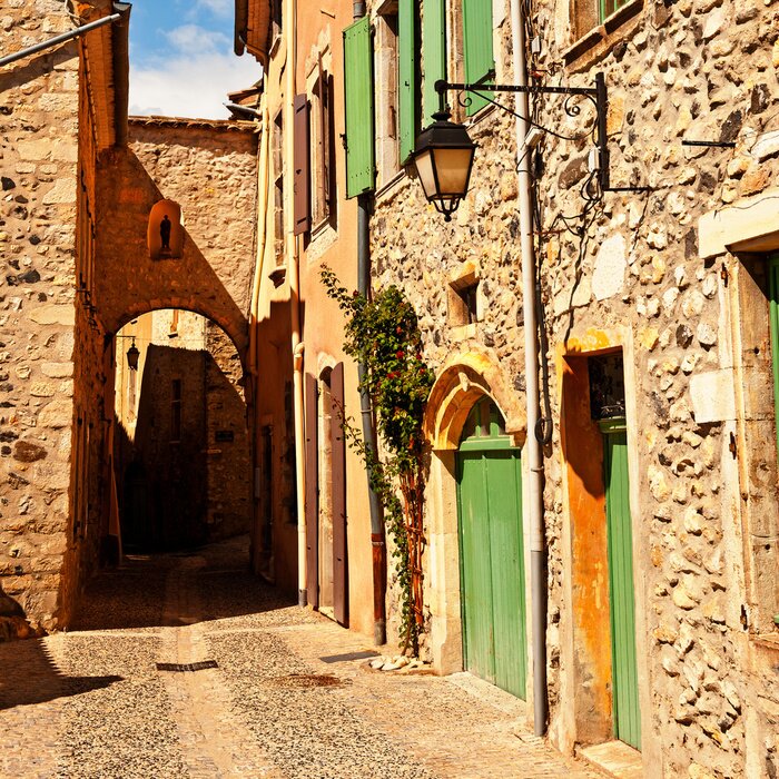 Fototapete Steinige Gasse in der Sonne