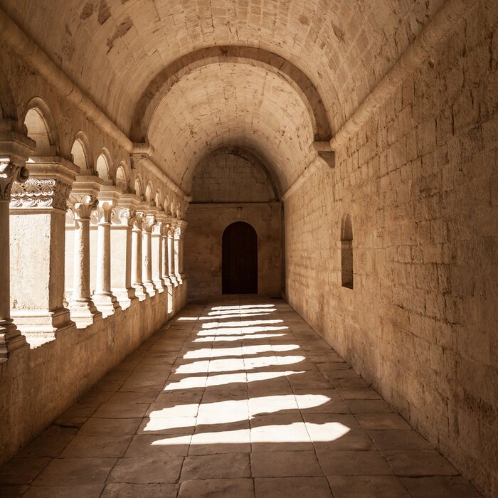 Fototapete Steinige Säulen in der Sonne