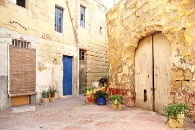 Fototapete Steiniger Hof auf Malta