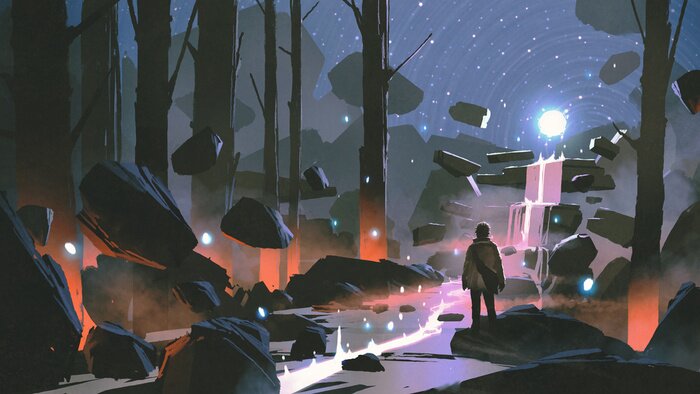 Fototapete Steiniger Weg Fantasy