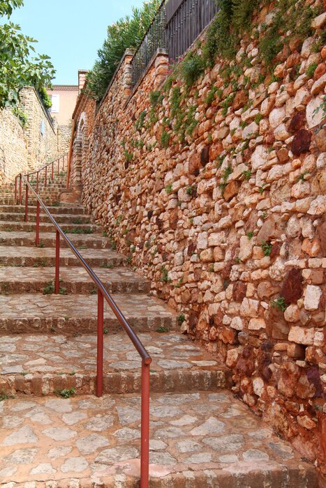 Fototapete Steintreppen mit Geländer