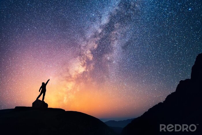 Fototapete Sterne am bunten Himmel