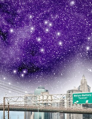 Sternenhimmel über der Brooklyn Bridge