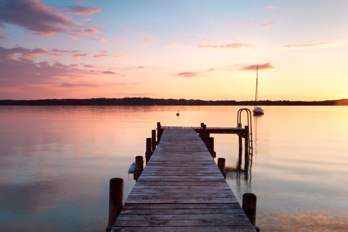 Fototapete Stiller See in Bayern