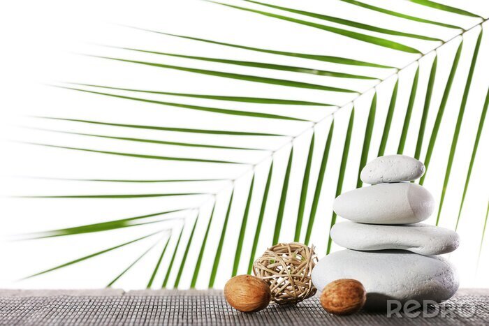 Fototapete Stillleben von Spa Steine