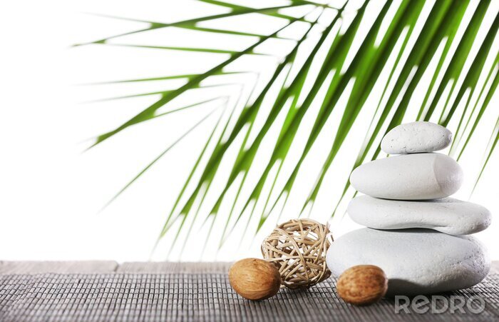 Fototapete Stillleben von Spa Steine