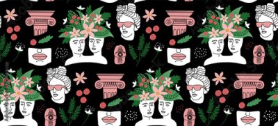 Fototapete Stilvolle Skulpturen nach Jugendmuster