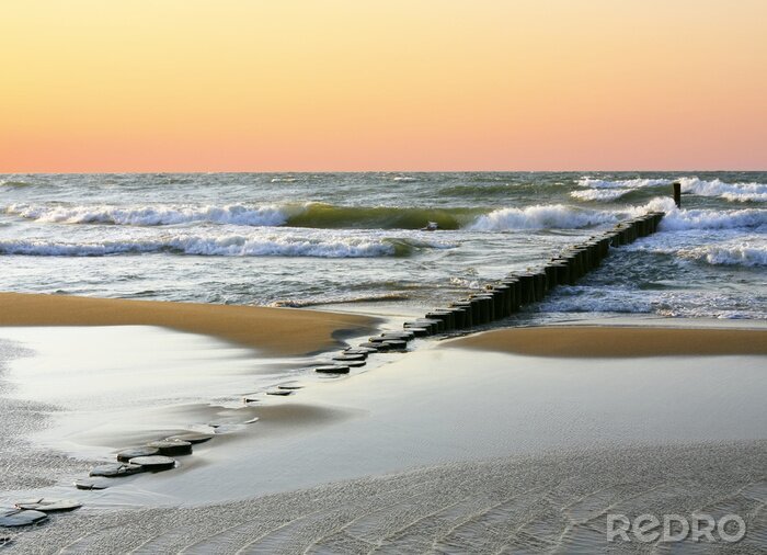 Fototapete Strand bei Sonnenuntergang