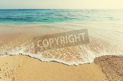 Fototapete Strand mit Wellen
