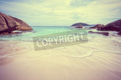 Fototapete Strand und Felsen am Meer