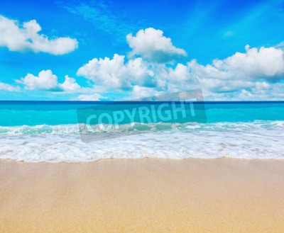 Fototapete Strand und kleine Wellen